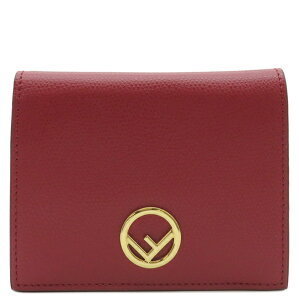 Fendi Bifold Wallet Fs Leather Red